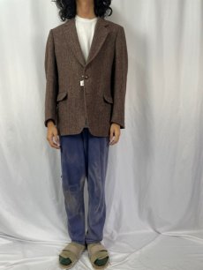画像2: 90's Harris Tweed CANADA製 ツイードテーラードジャケット (2)