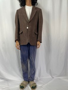 画像2: 90's Harris Tweed CANADA製 ツイードテーラードジャケット (2)