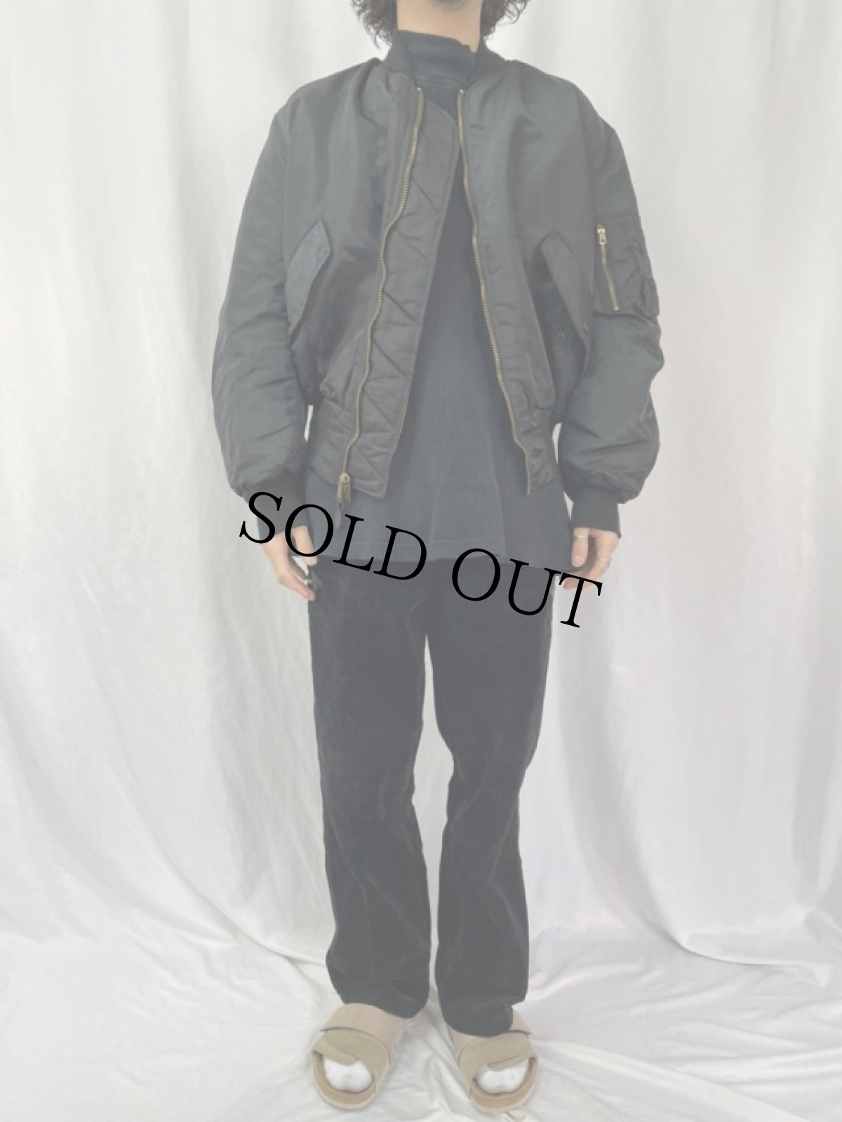 画像3: 民間用 90's U.S.AIR FORCE "MA-1 TYPE" フライトジャケット (3)