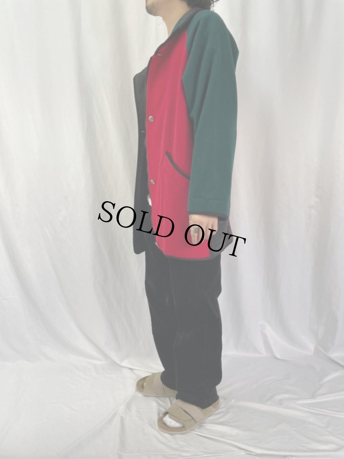 画像3: 90's Woolrich 切り替えデザイン ウールコート L (3)