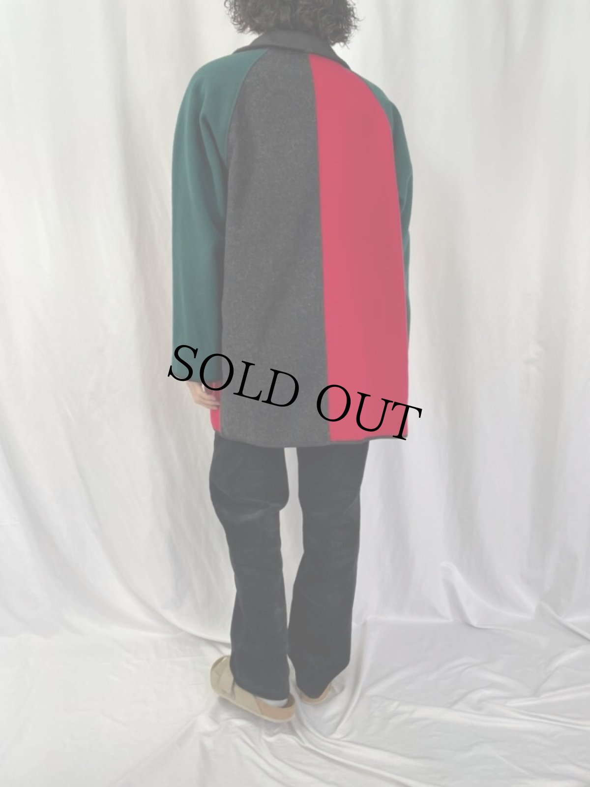 画像4: 90's Woolrich 切り替えデザイン ウールコート L (4)