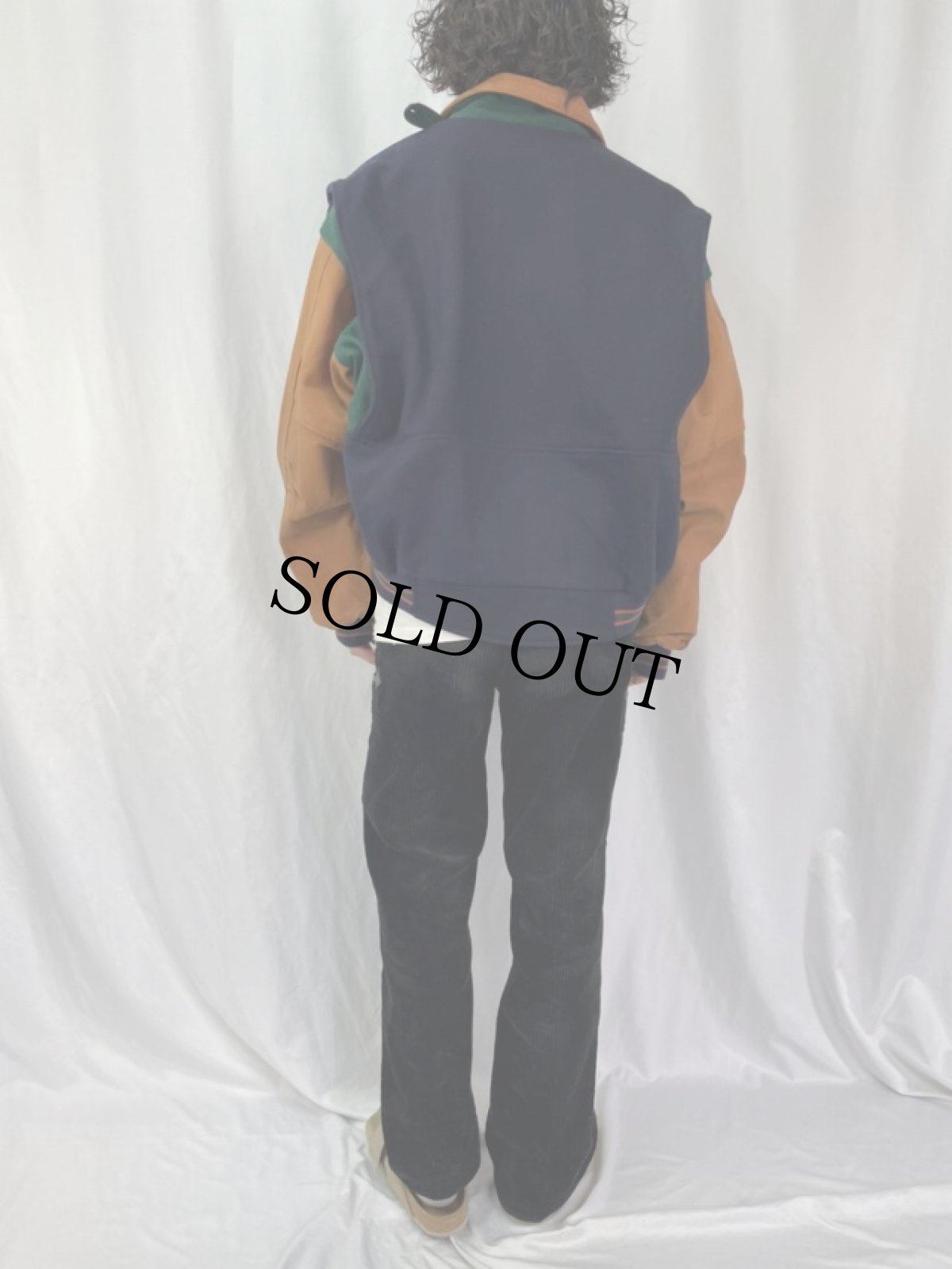 画像4: メルトン×レザー スタジャン XL (4)