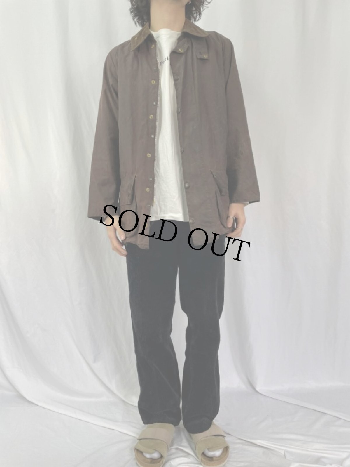 画像2: 90's Barbour ENGLAND製 "BEAUFORT" オイルドジャケット 3ワラント (2)