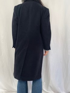 画像4: 70〜80's Aquascutum CANADA製 カシミア×ウール チェスターコート NAVY (4)