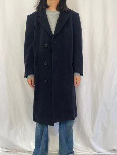 画像2: 70〜80's Aquascutum CANADA製 カシミア×ウール チェスターコート NAVY (2)