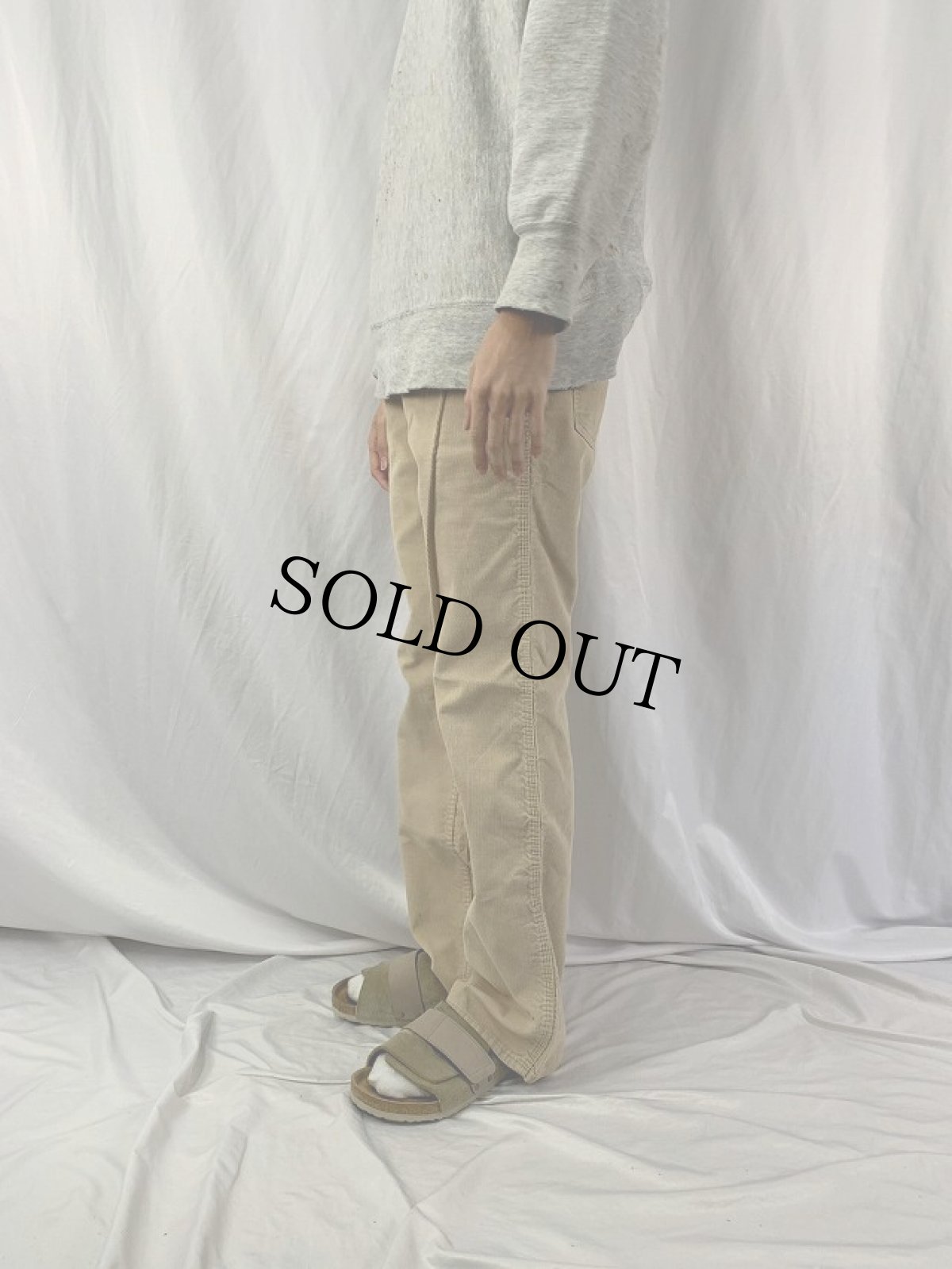 画像4: 70's Levi's バックルバック コーデュロイフレアパンツ W32 (4)