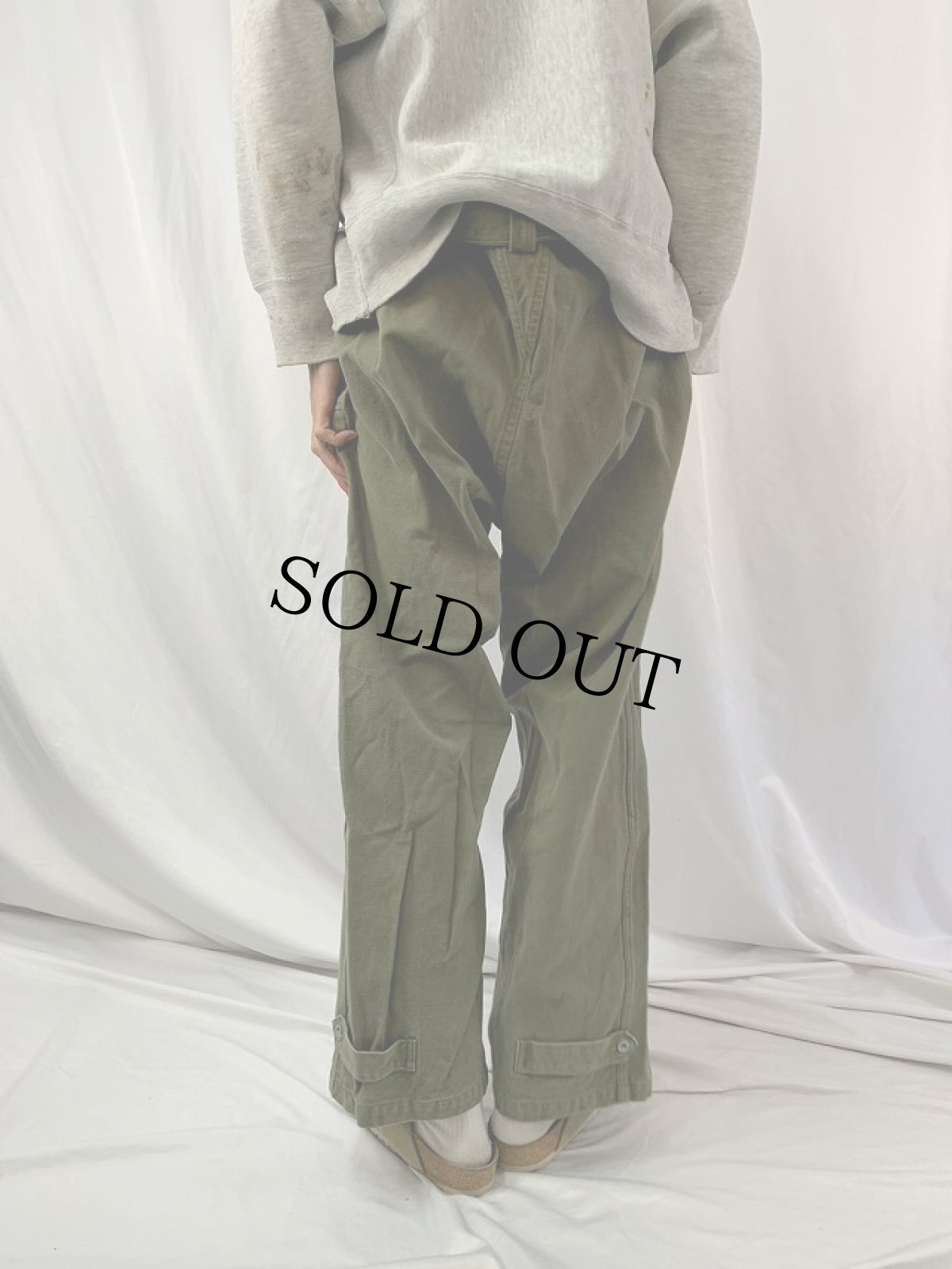 画像4: 40's FRENCH MILITARY モーターサイクルオーバーパンツ W38 (4)