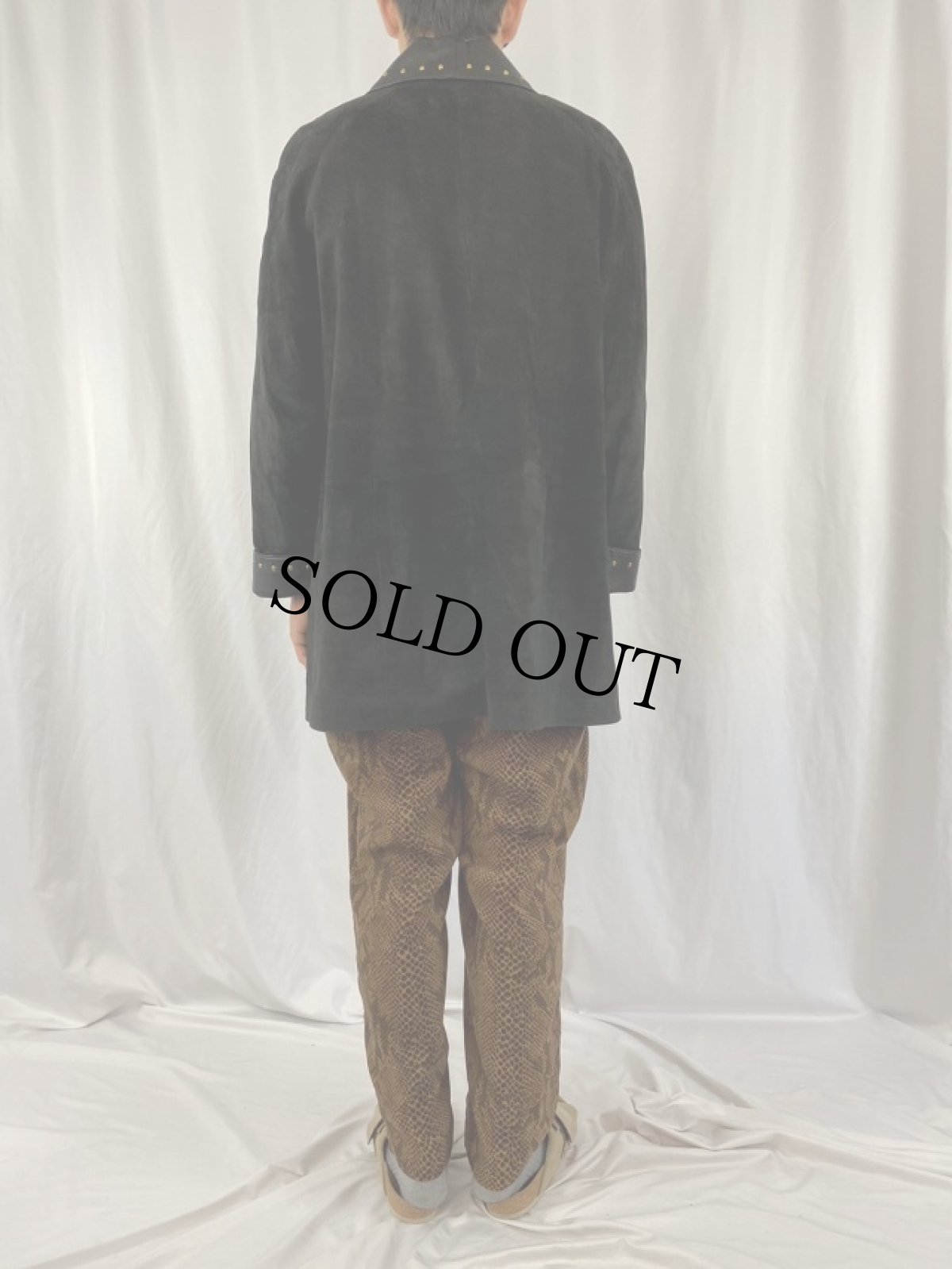 画像4: DANIER スタッズデザイン スウェードジャケット L (4)