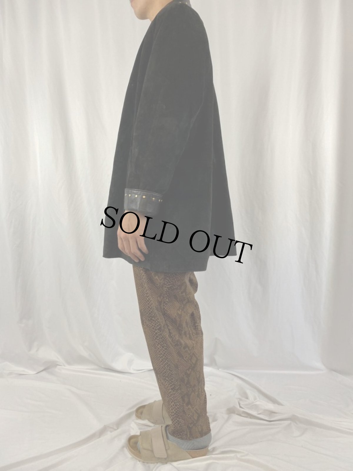 画像3: DANIER スタッズデザイン スウェードジャケット L (3)