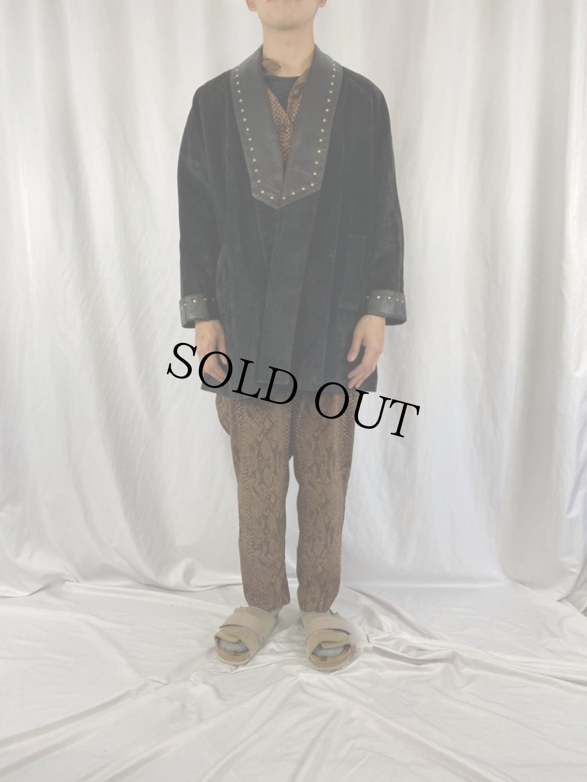 画像2: DANIER スタッズデザイン スウェードジャケット L (2)