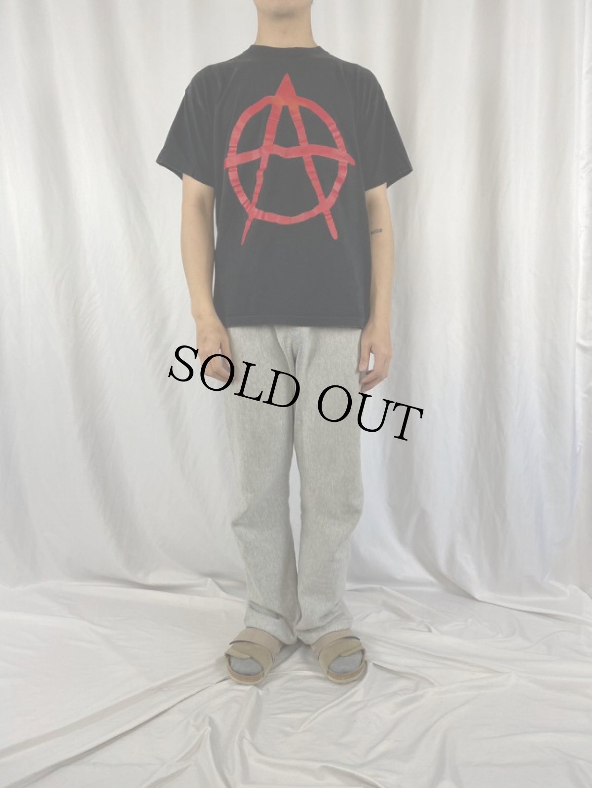 画像2: 90's ANARCHY USA製 パンクロックバンドTシャツ L (2)