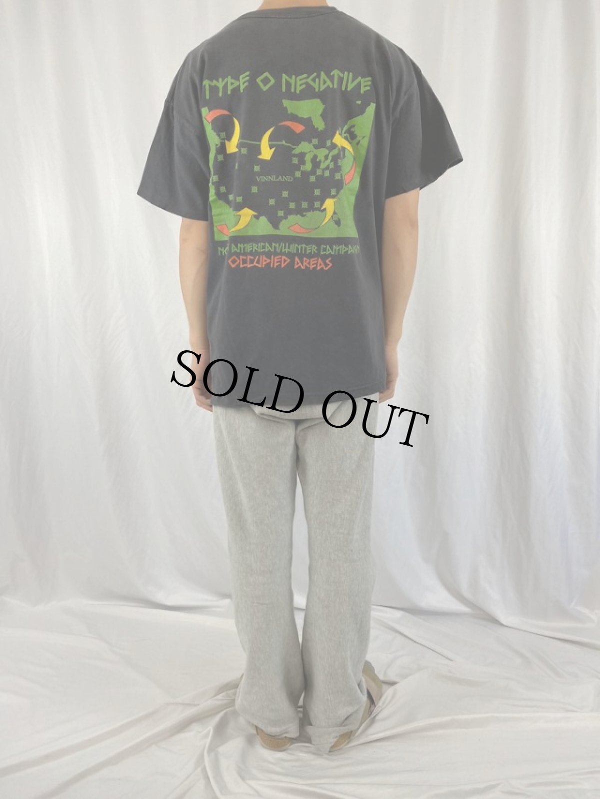 画像4: 90's TYPE O NEGATIVE USA製 "LIBERATION OF VINNLAND TOUR" ゴシック・バンドツアーTシャツ XL (4)