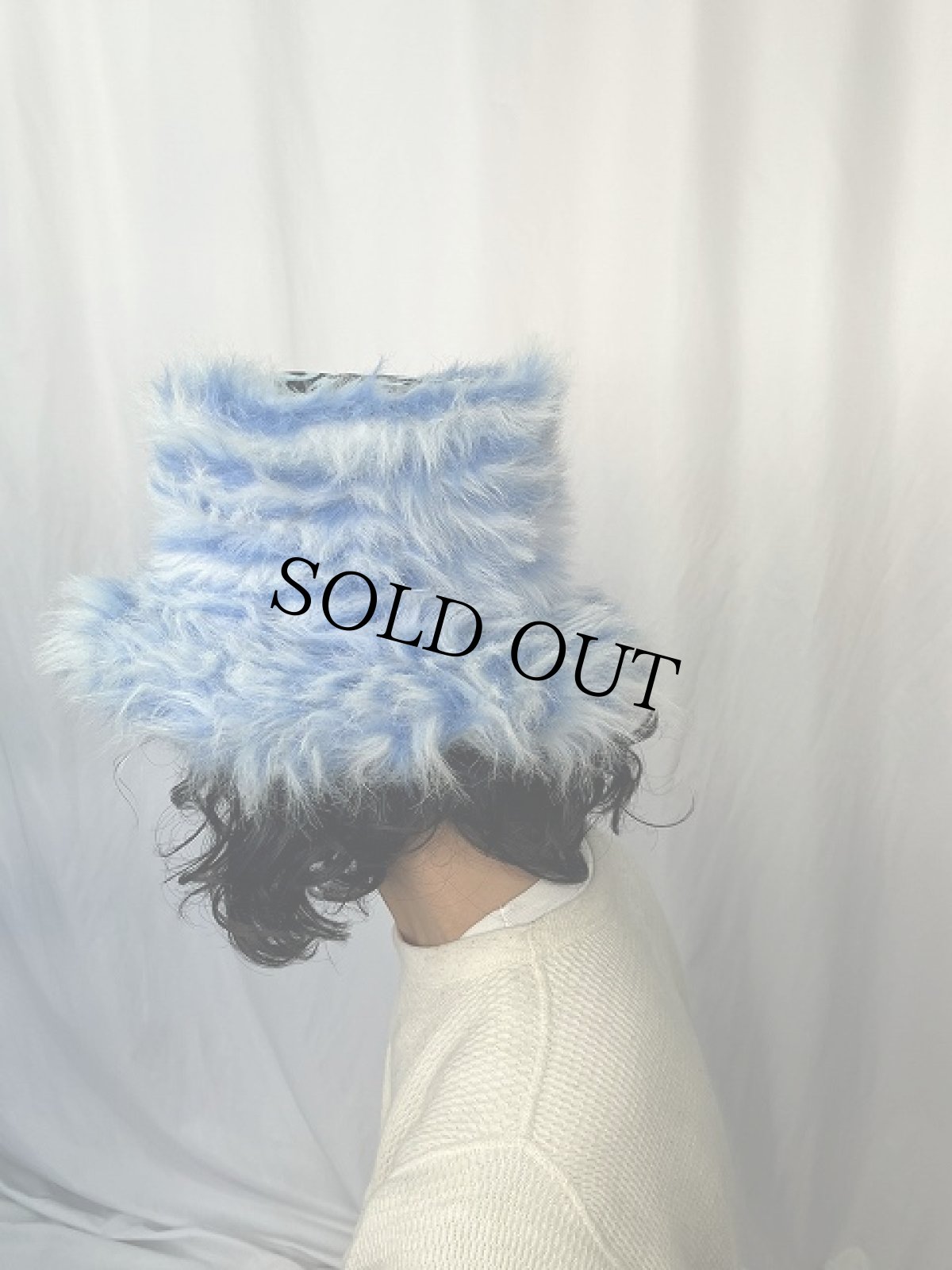 画像4: フェイクファー×ベロア バケットハット タグ付き未使用 (4)