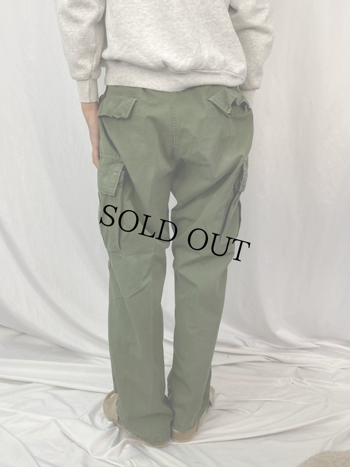 画像4: 60's U.S.ARMY ジャングルファティーグパンツ 4th REGULAR-MEDIUM (4)