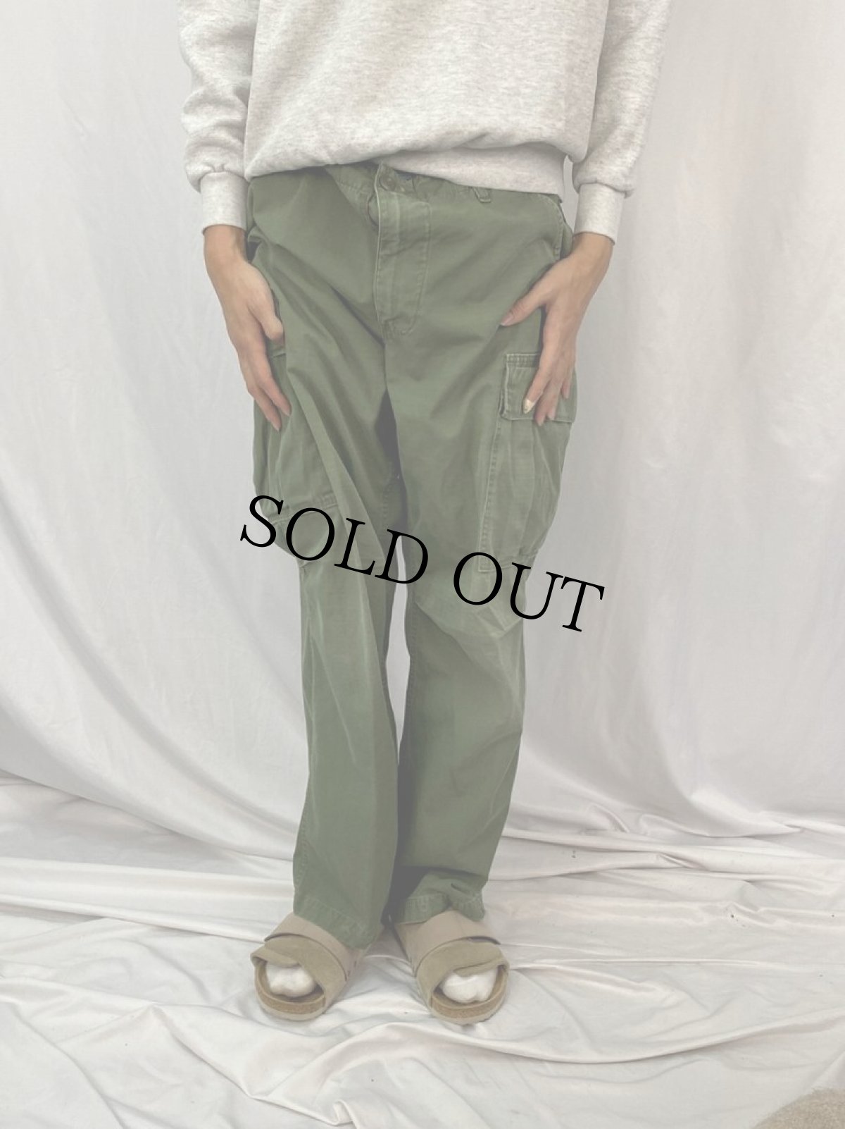 画像2: 60's U.S.ARMY ジャングルファティーグパンツ 4th REGULAR-MEDIUM (2)