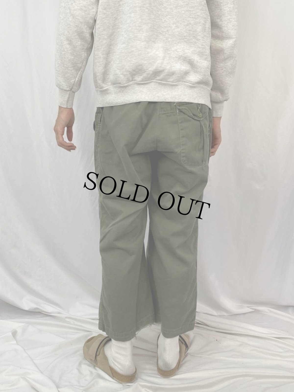 画像6: 70's オランダ軍 ベルテッドフィールドパンツ W25-27 (6)