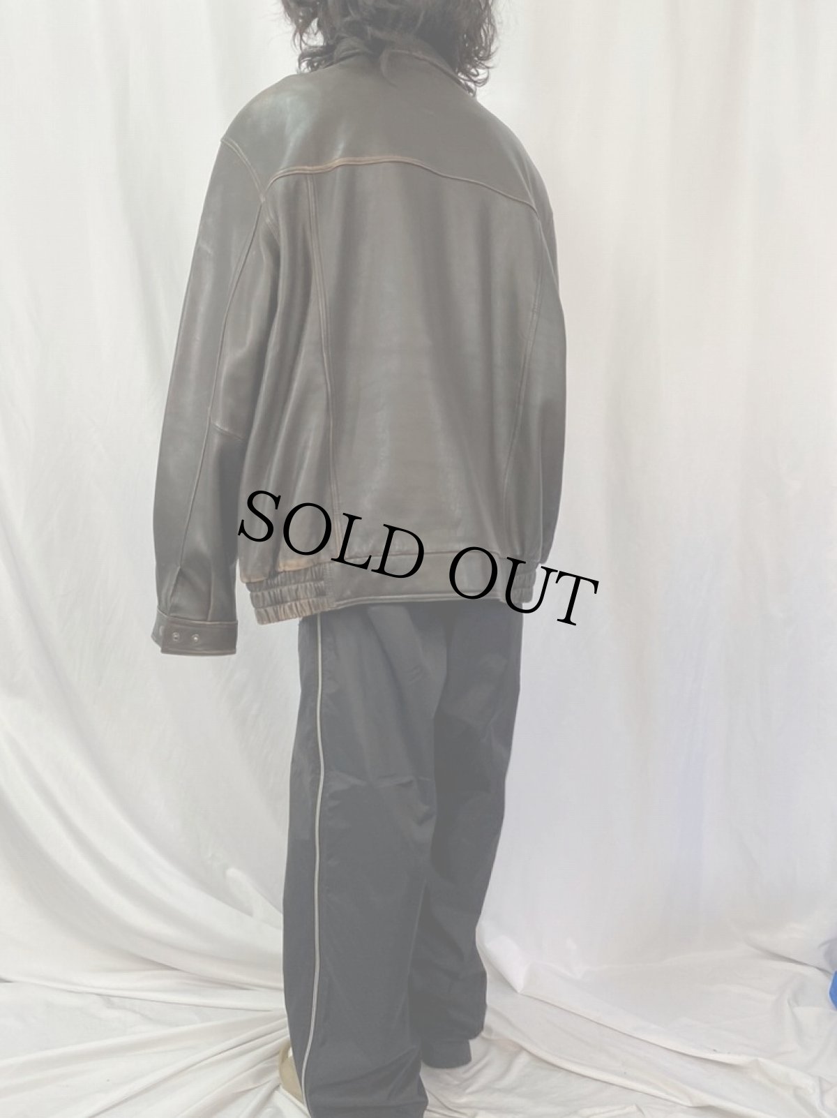 画像4: JOSEPH & FEISS レザージャケット BROWN 2XLT (4)