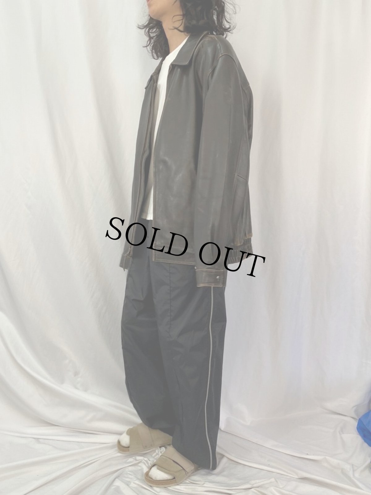 画像3: JOSEPH & FEISS レザージャケット BROWN 2XLT (3)