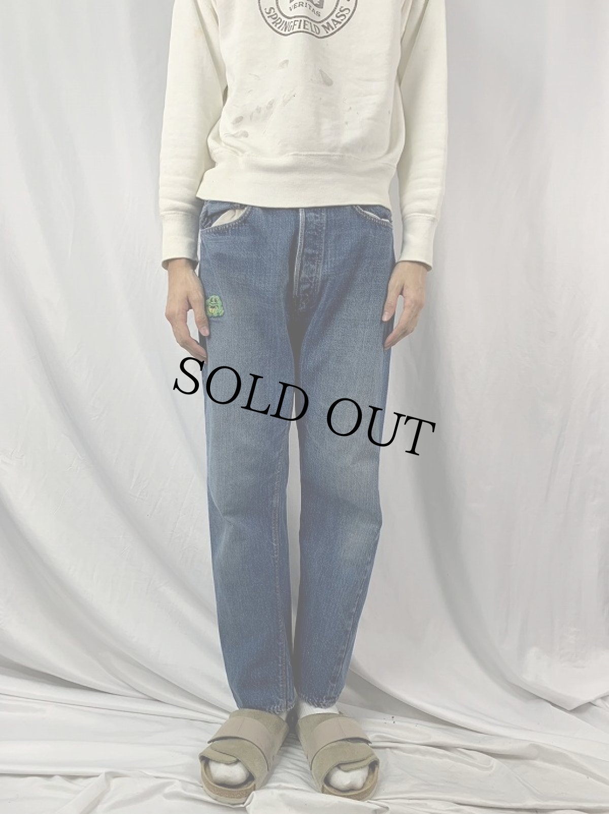 画像2: 70's Levi's 501 66前期 刺繍入り デニムパンツ W32 (2)