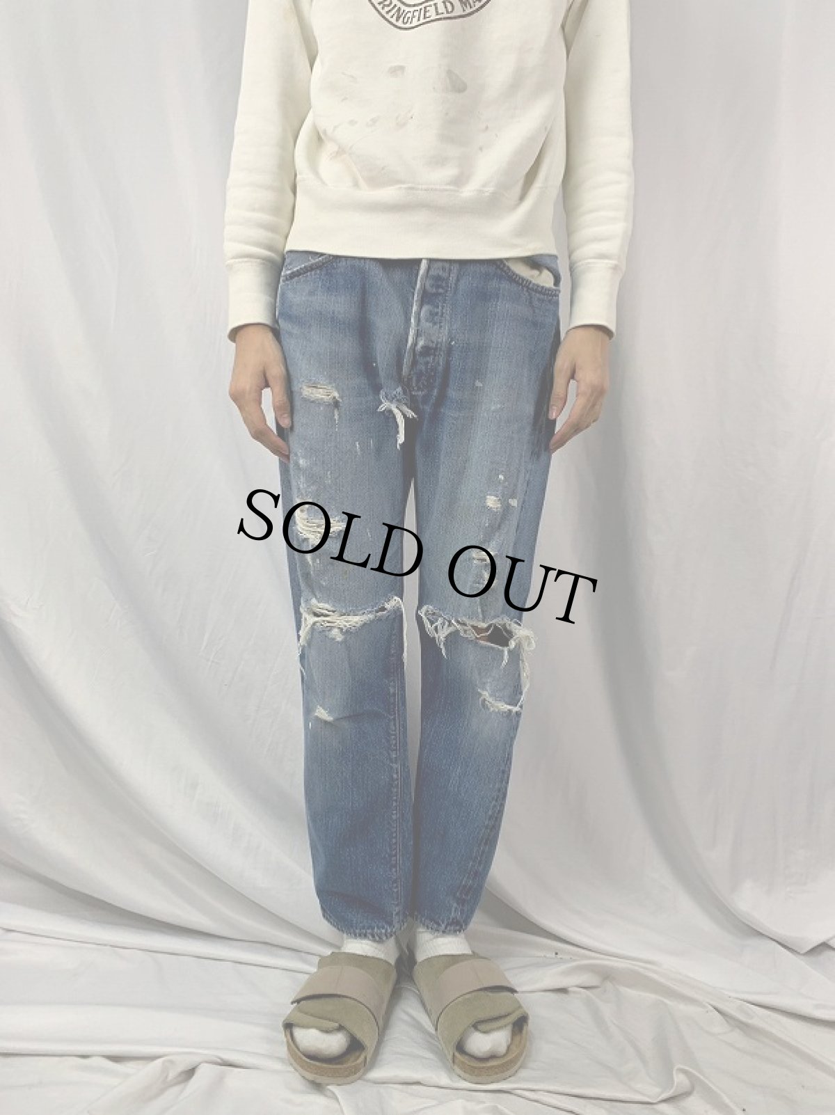 画像2: 70's Levi's 501 66前期 デニムパンツ W31 (2)