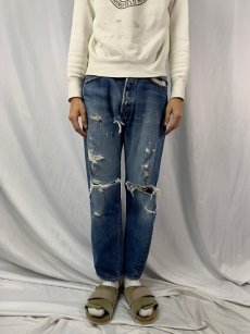 画像2: 70's Levi's 501 66前期 デニムパンツ W31 (2)