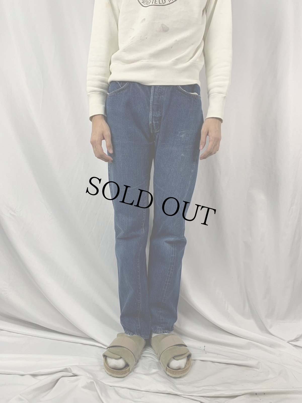 画像2: 60〜70's LEVI'S 501 BIGE デニムパンツ W31 (2)