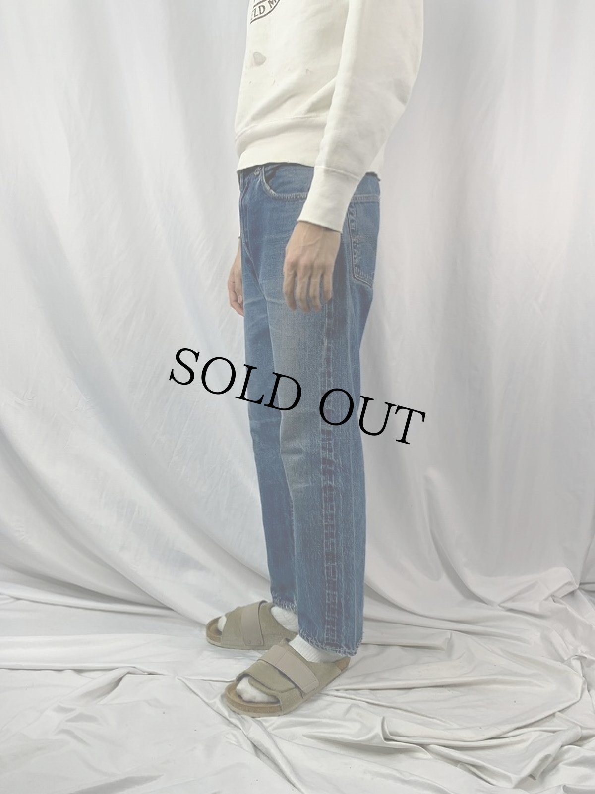 画像3: 60〜70's LEVI'S 501 BIGE デニムパンツ W32 (3)