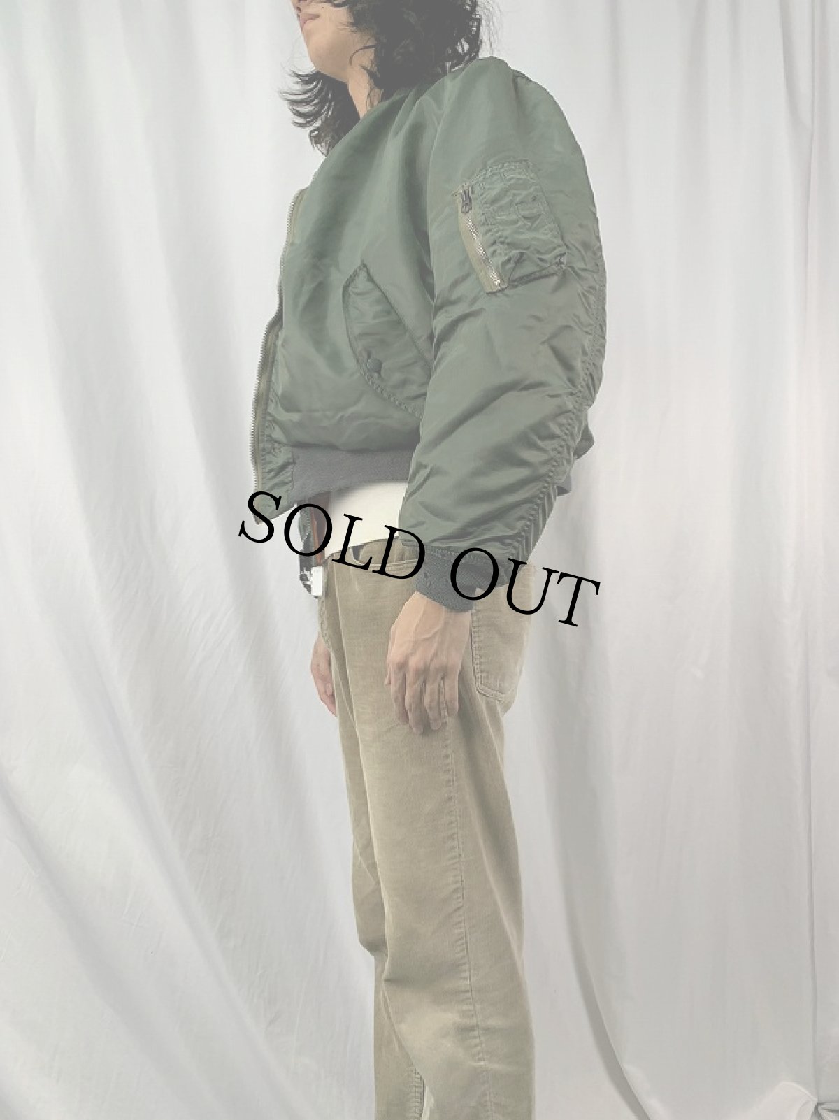 画像4: 70's U.S.AIR FORCE "MA-1 E-TYPE" マックイーンモデル フライトジャケット LARGE (4)