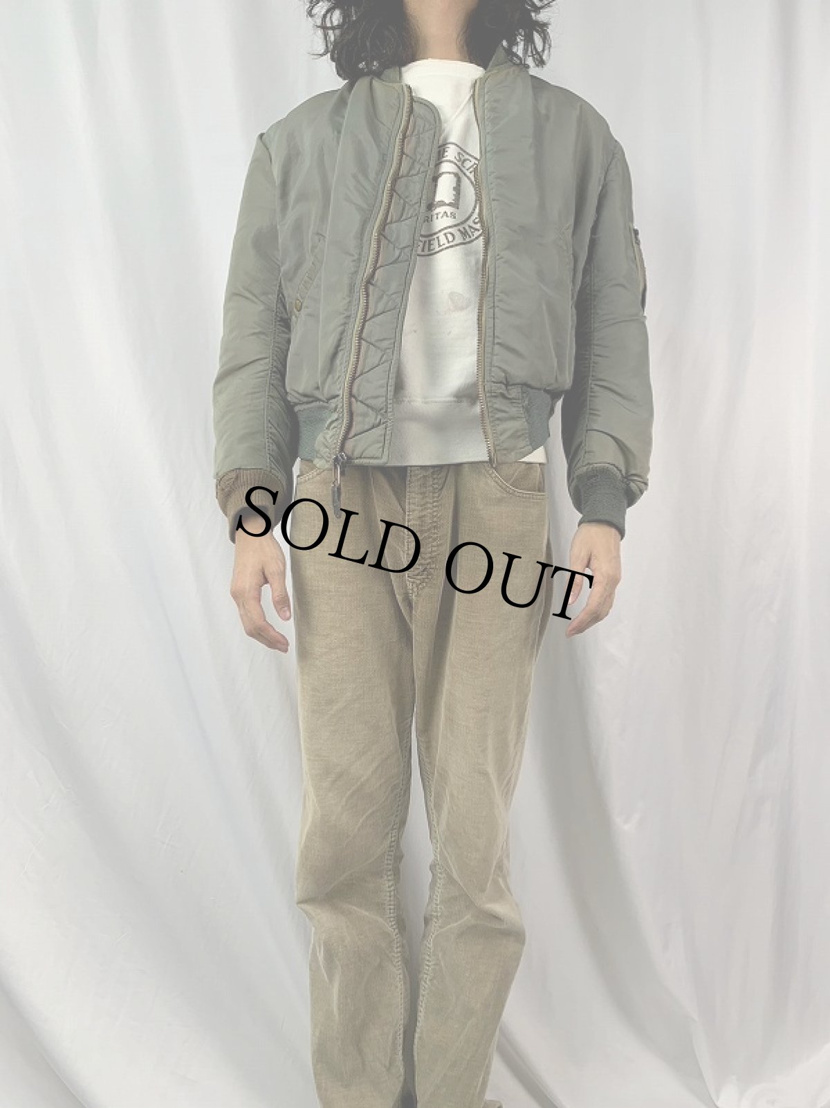 画像2: 50's U.S.AIR FORCE MA-1 フライトジャケット MEDIUM (2)