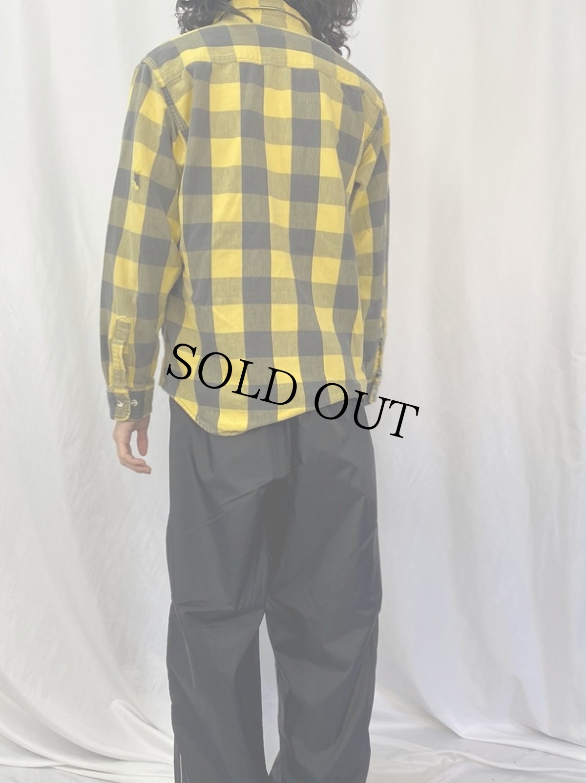 画像4: 80〜90's ST JOHN'S BAY USA製 バッファローチェック柄 ライトネルシャツ L (4)