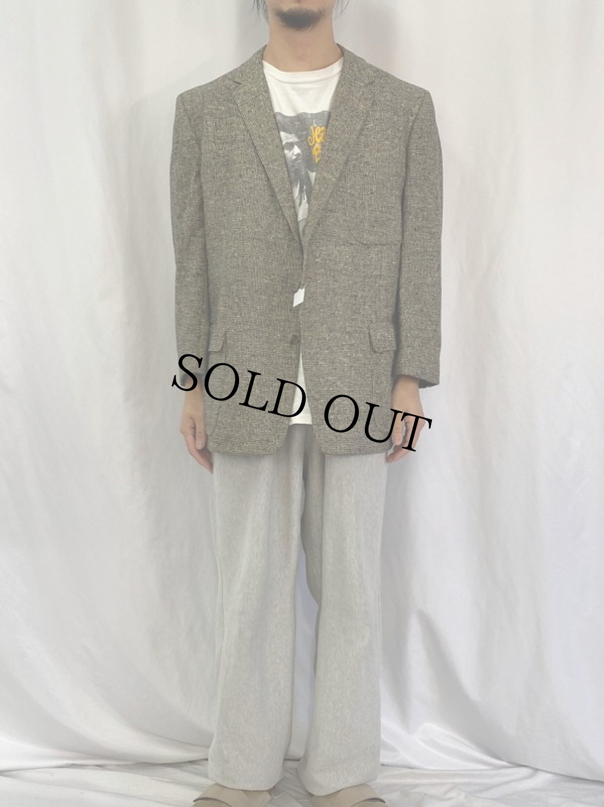 画像2: 60's ツウィード テーラードジャケット (2)