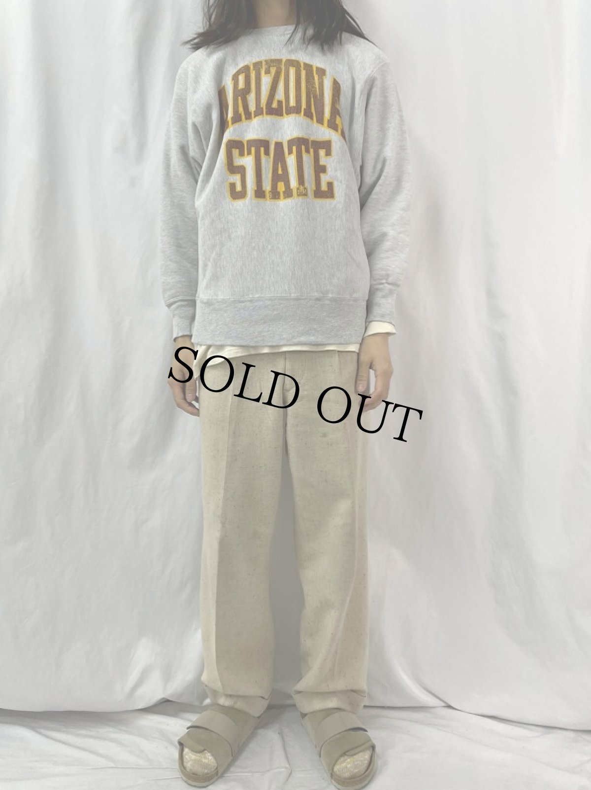 画像2: 80's Champion REVERSE WEAVE USA製 トリコタグ "ARIZONA STATE" L (2)