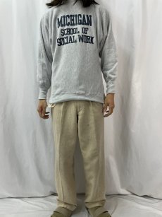 画像2: 90's Champion REVERSE WEAVE USA製 "MICHIGAN SCOOL OF SOCIAL WORK" L (2)