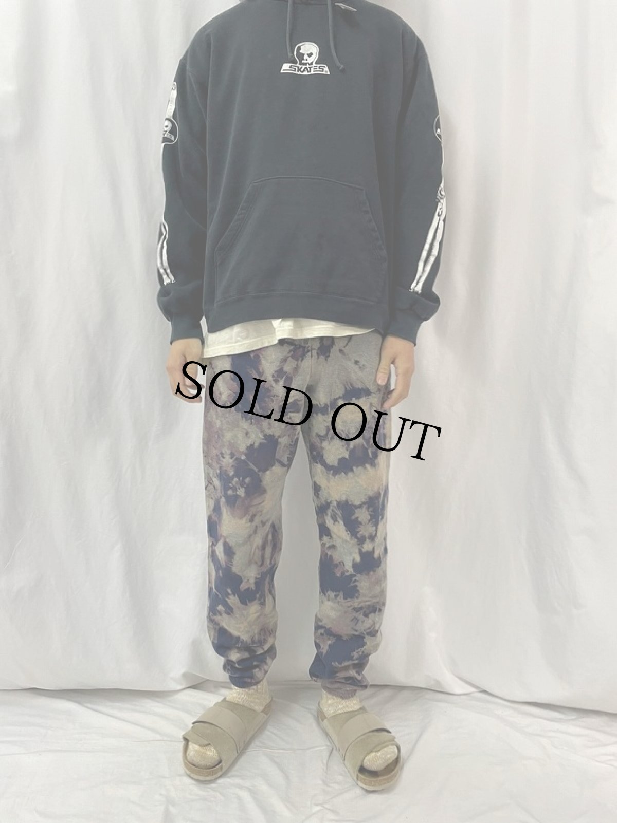 画像3: SKULL SKATES ロゴプリントスウェットフーディー L (3)