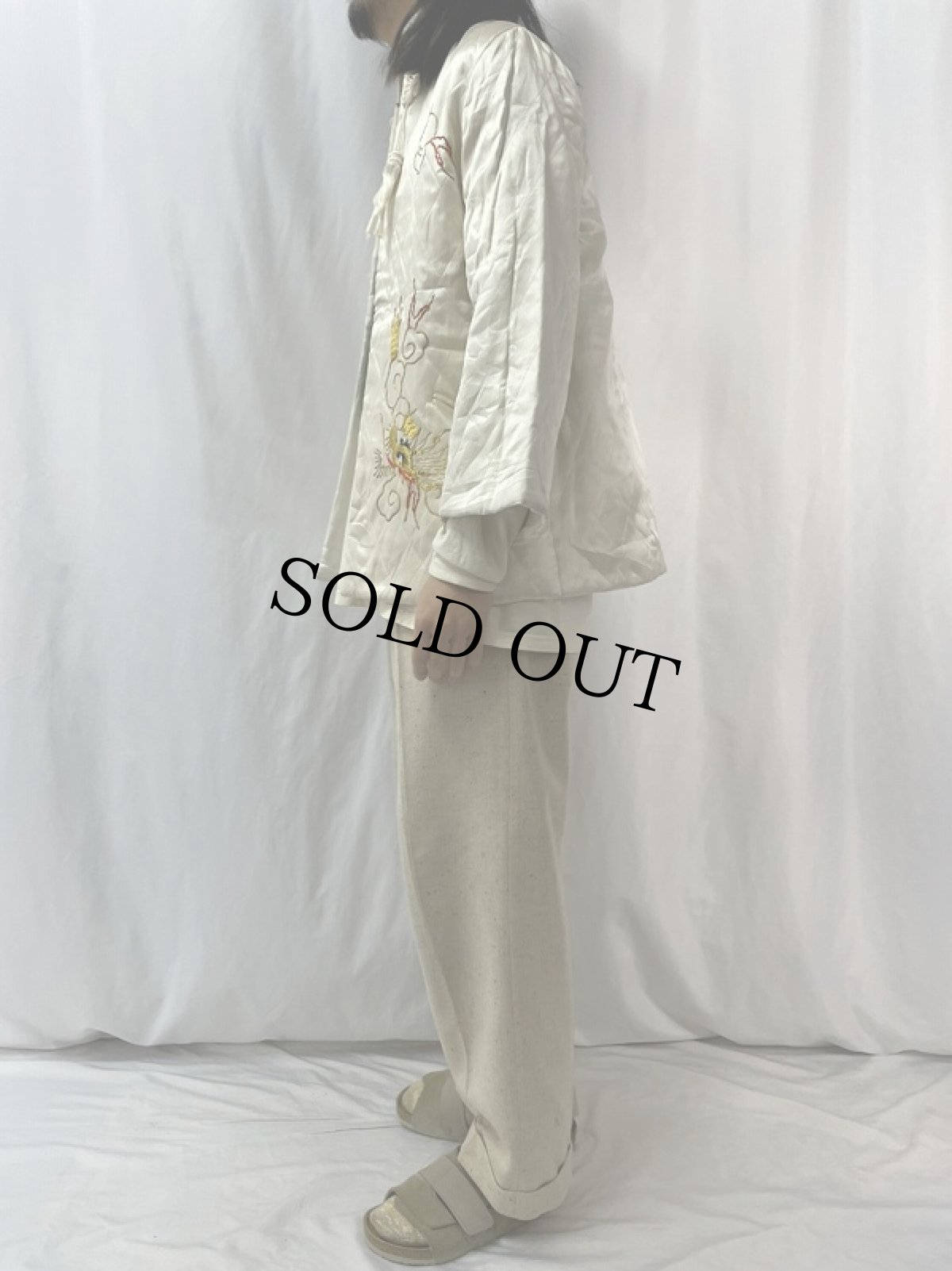 画像3: 60〜70's 龍刺繍 キルティングチャイナジャケット (3)