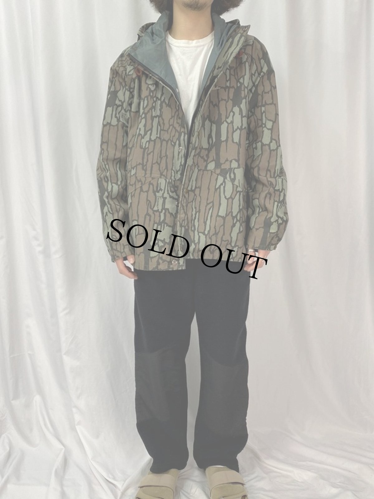 画像2: 90's Cabelas USA製 "TREBARK" カモ柄 GORE-TEX ナイロンジャケット XL (2)