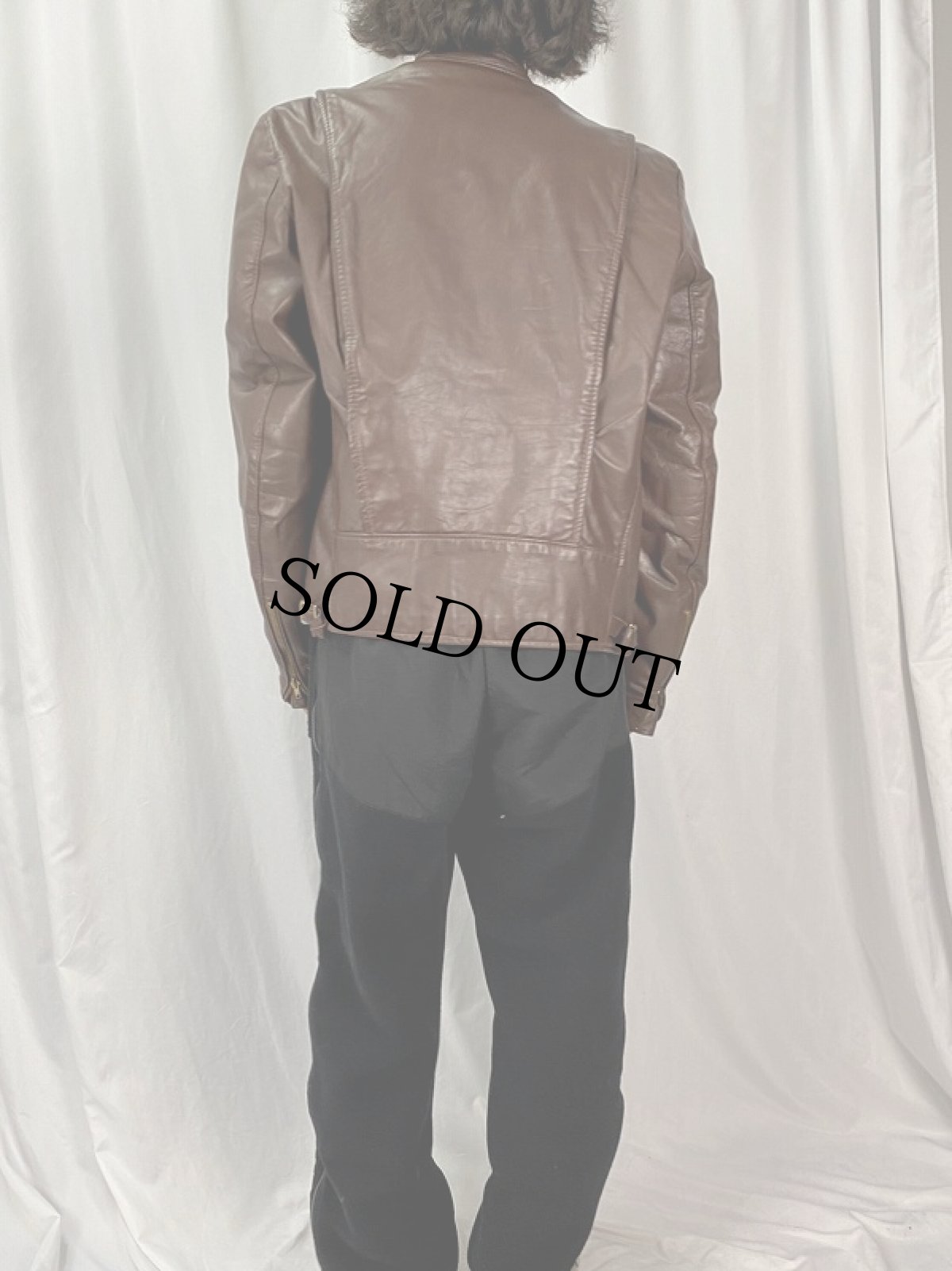 画像4: 70〜80's Brooks Leather Sportswear USA製 シングルライダースジャケット SIZE42 (4)