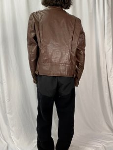 画像4: 70〜80's Brooks Leather Sportswear USA製 シングルライダースジャケット SIZE42 (4)