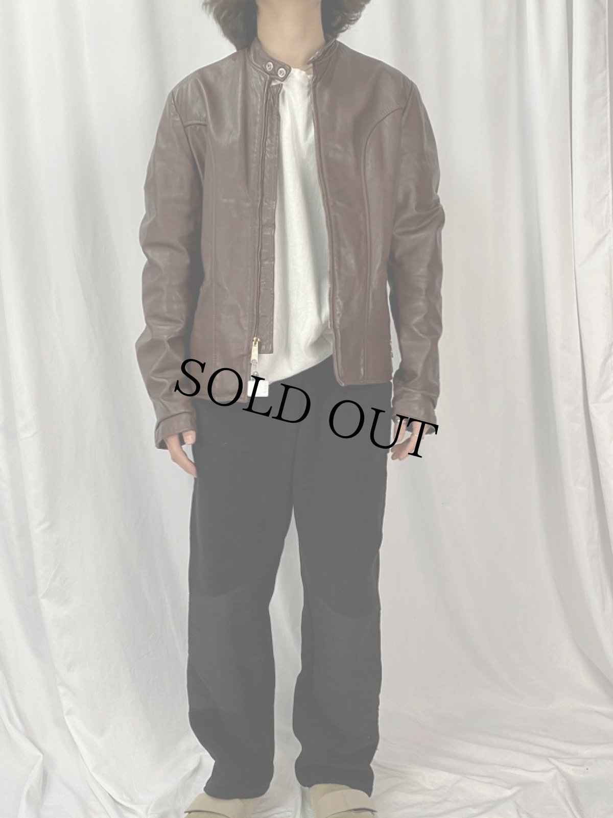 画像2: 70〜80's Brooks Leather Sportswear USA製 シングルライダースジャケット SIZE42 (2)