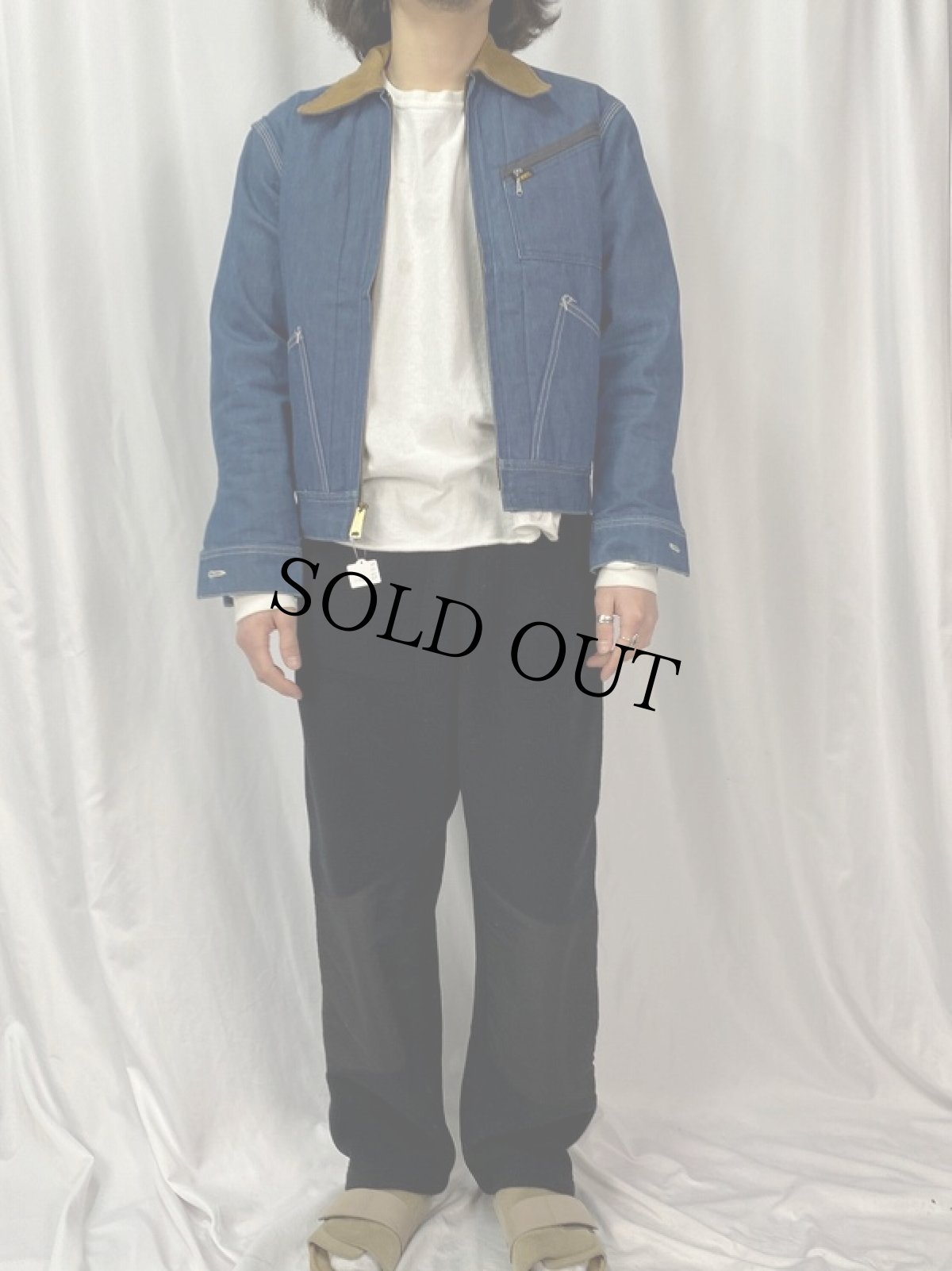 画像2: 70's Lee USA製 91-B 内キルティングデニムジャケット (2)