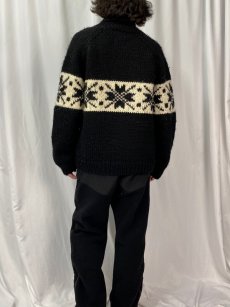 画像4: POLO Ralph Lauren "HAND KNIT" ノルディック柄 ショールカラー ウールニットセーター L (4)