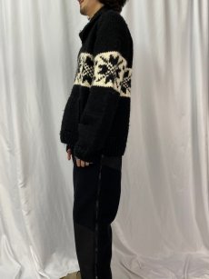 画像3: POLO Ralph Lauren "HAND KNIT" ノルディック柄 ショールカラー ウールニットセーター L (3)