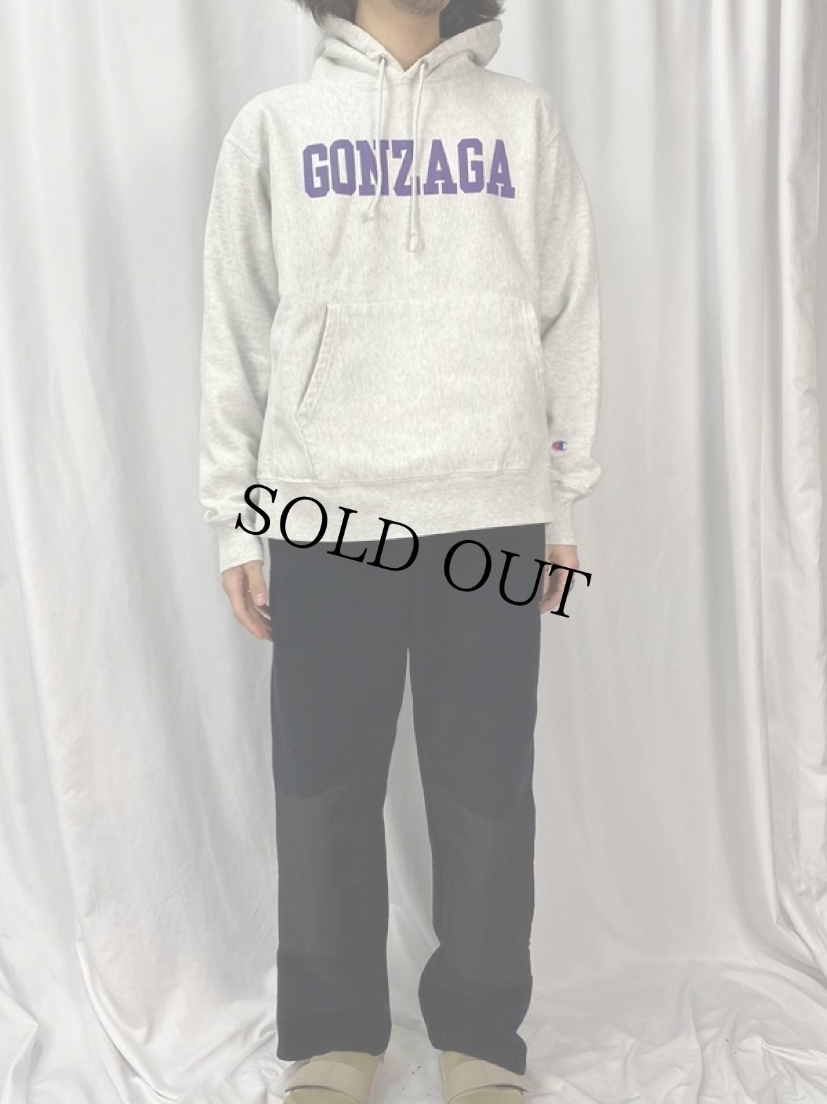 画像2: Champion REVERSE WEAVE "GONZARA" プリントスウェットフーディー L (2)