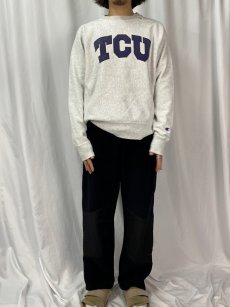 画像2: Champion REVERSE WEAVE "TCU" プリントスウェット M (2)