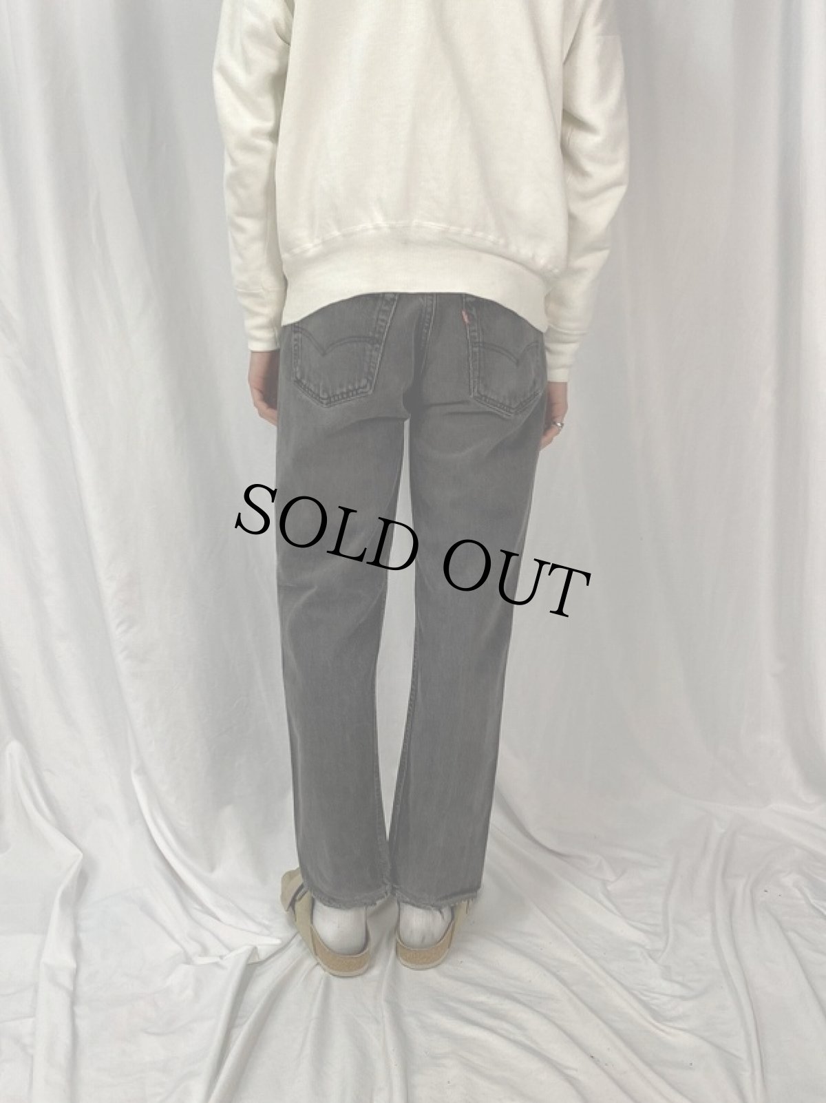 画像4: 90's Levi's 501 USA製 ブラックデニムパンツ W31 (4)