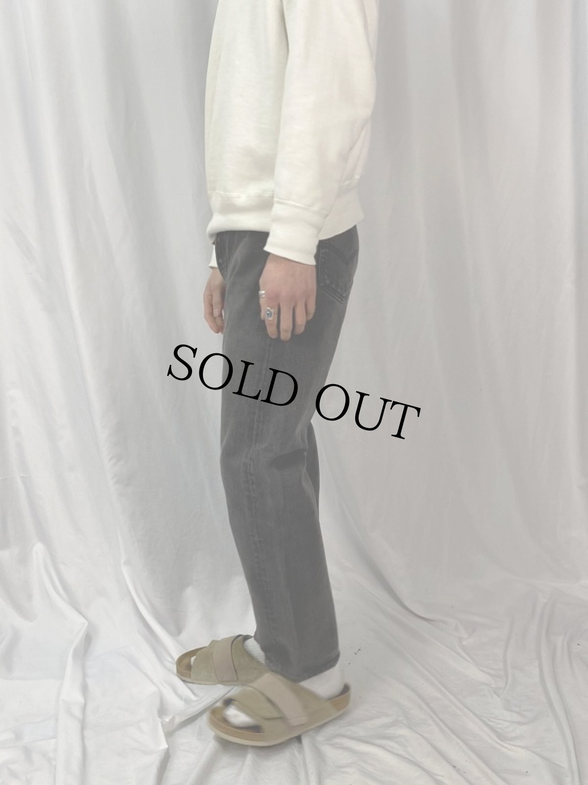 画像3: 90's Levi's 501 USA製 ブラックデニムパンツ W31 (3)