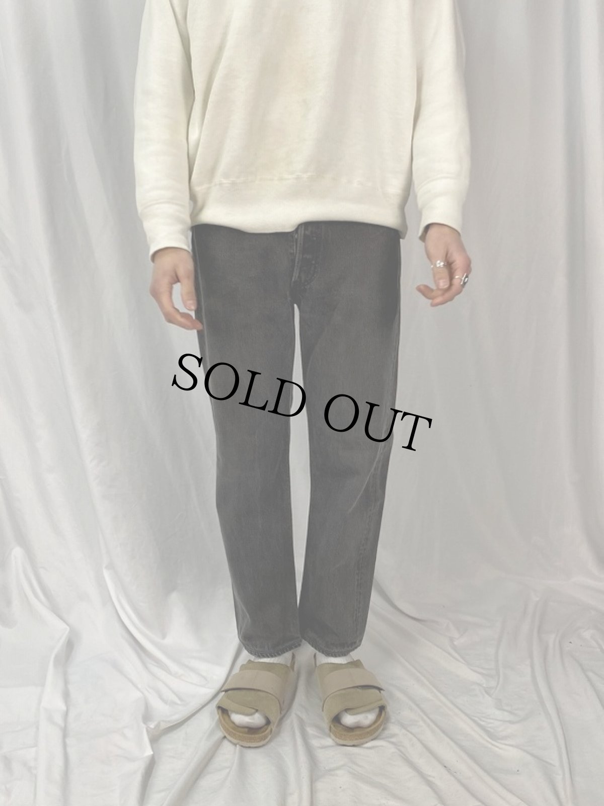 画像2: 90's Levi's 501 USA製 ブラックデニムパンツ W31 (2)