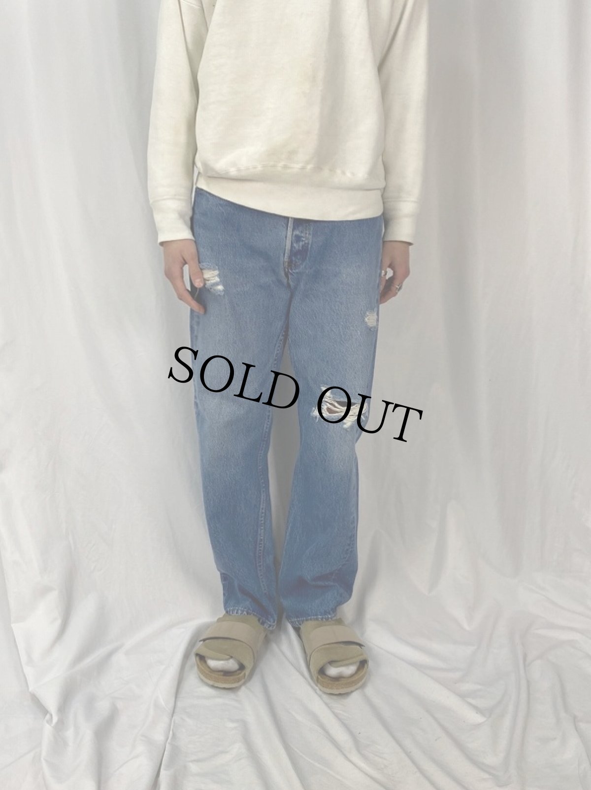 画像2: 90's Levi's 501 USA製 デニムパンツ W30 (2)