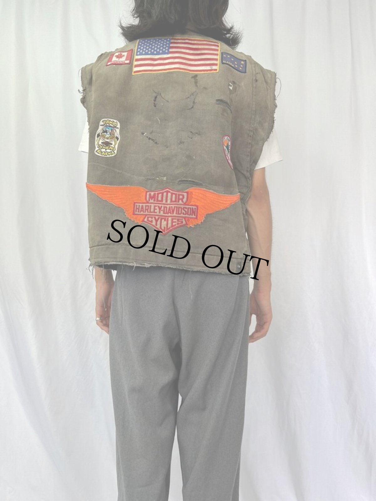 画像5: Carhartt ブランケットライナー パッチ付き カットオフダックベスト (5)