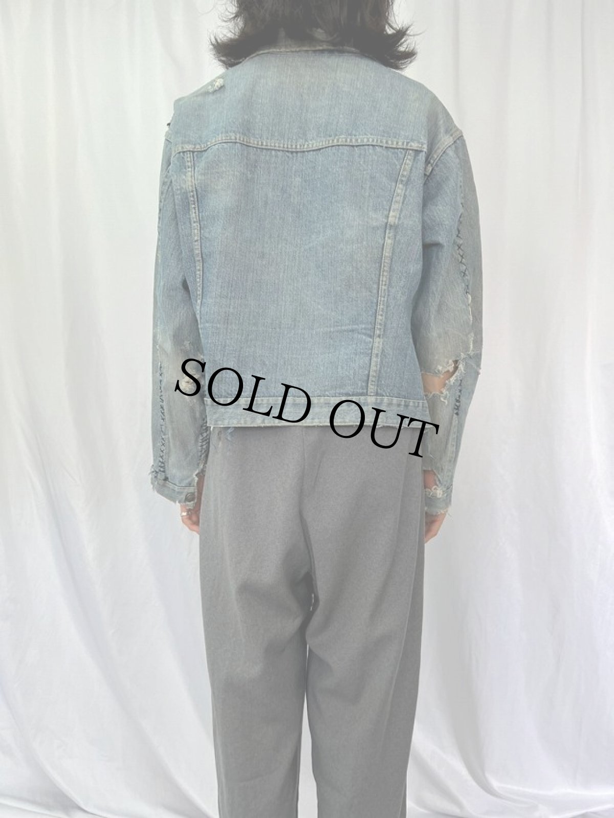 画像4: 60〜70's リメイクデニムジャケット (4)